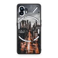 Thumbnail for Nothing Phone 2 City Lights θήκη από τη Smartfits με σχέδιο στο πίσω μέρος και μαύρο περίβλημα | Smartphone case with colorful back and black bezels by Smartfits