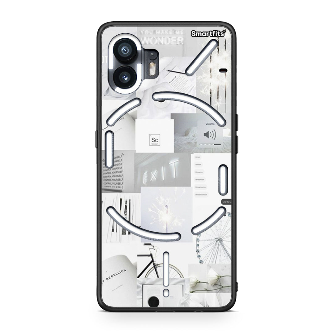 Nothing Phone 2 Collage Make Me Wonder Θήκη Αγίου Βαλεντίνου από τη Smartfits με σχέδιο στο πίσω μέρος και μαύρο περίβλημα | Smartphone case with colorful back and black bezels by Smartfits