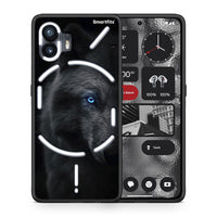 Thumbnail for Θήκη Nothing Phone 2 Dark Wolf από τη Smartfits με σχέδιο στο πίσω μέρος και μαύρο περίβλημα | Nothing Phone 2 Dark Wolf case with colorful back and black bezels