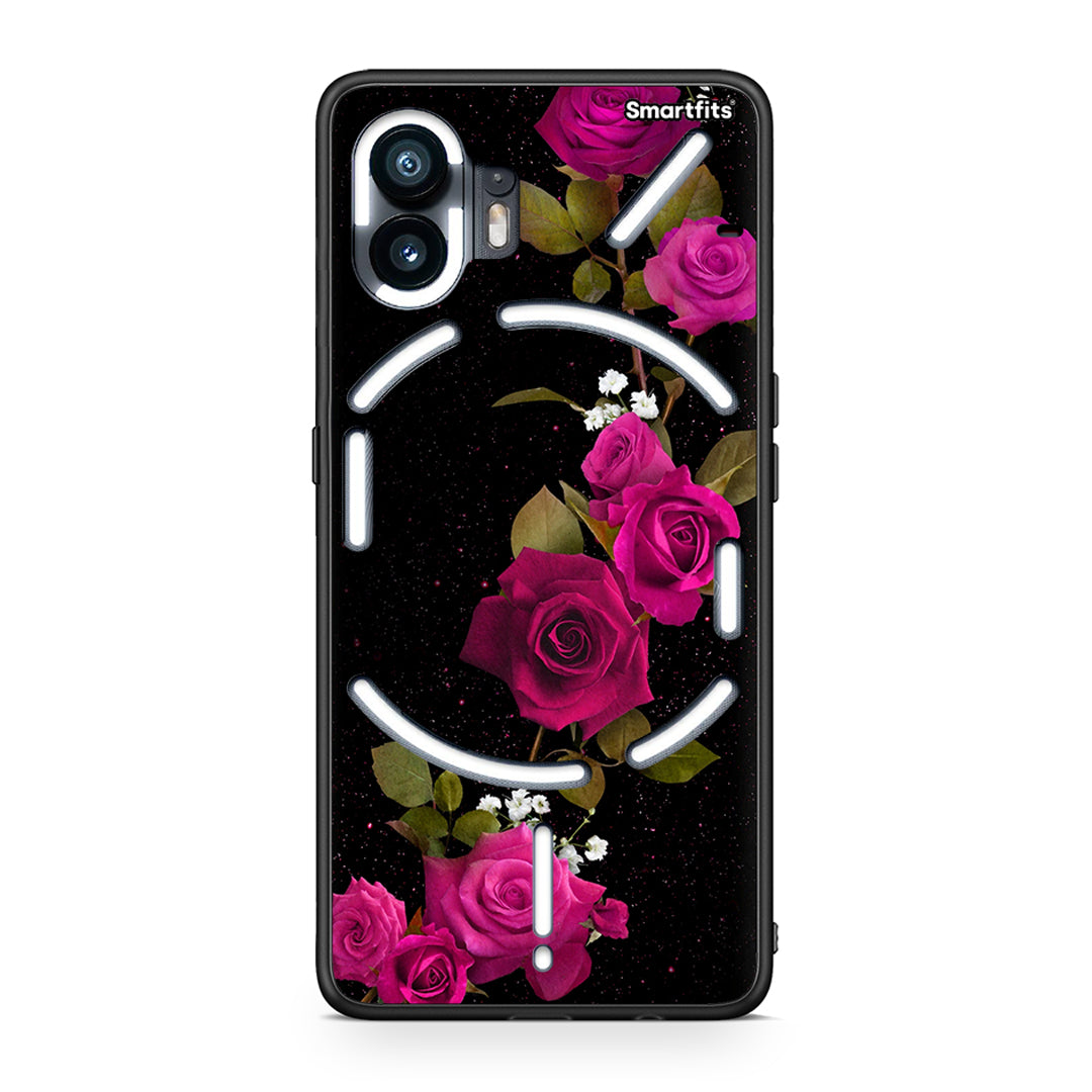 4 - Nothing Phone 2 Red Roses Flower case, cover, bumper