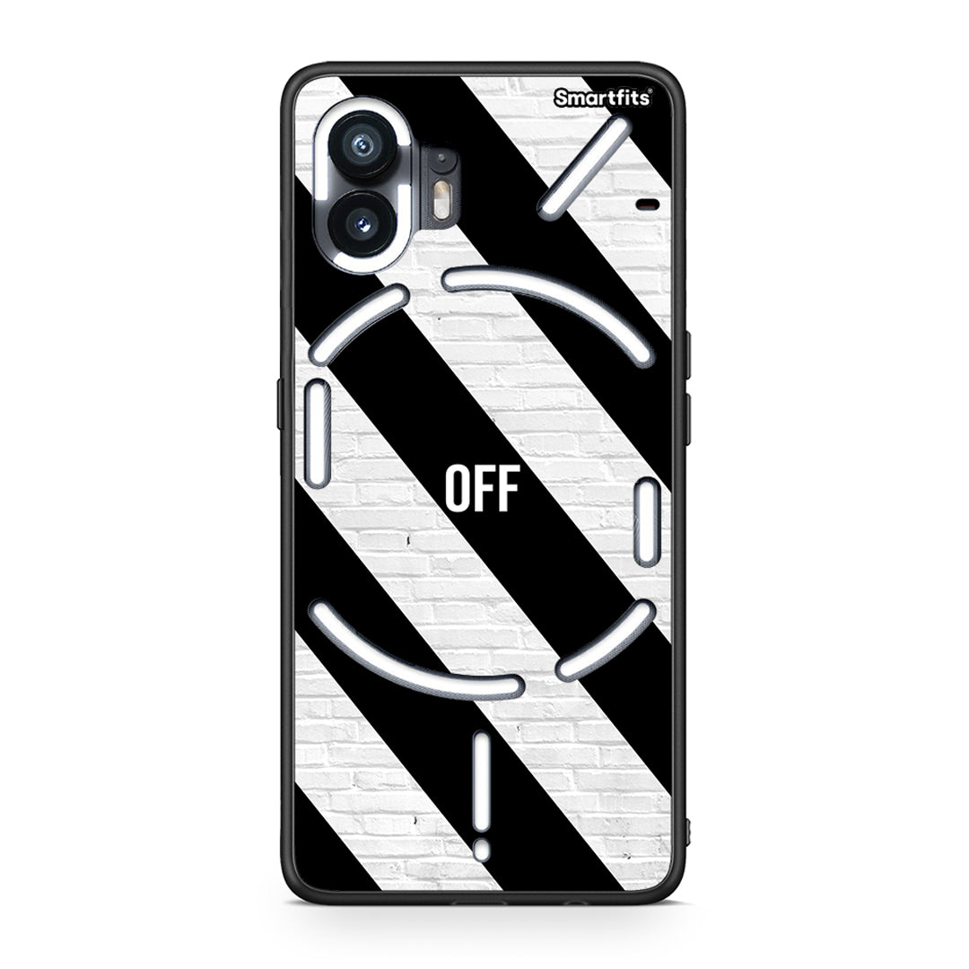 Nothing Phone 2 Get Off θήκη από τη Smartfits με σχέδιο στο πίσω μέρος και μαύρο περίβλημα | Smartphone case with colorful back and black bezels by Smartfits