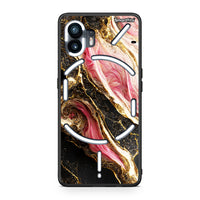 Thumbnail for Nothing Phone 2 Glamorous Pink Marble θήκη από τη Smartfits με σχέδιο στο πίσω μέρος και μαύρο περίβλημα | Smartphone case with colorful back and black bezels by Smartfits