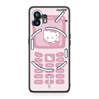 Thumbnail for Nothing Phone 2 Hello Kitten Θήκη Αγίου Βαλεντίνου από τη Smartfits με σχέδιο στο πίσω μέρος και μαύρο περίβλημα | Smartphone case with colorful back and black bezels by Smartfits