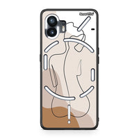 Thumbnail for Nothing Phone 2 LineArt Woman θήκη από τη Smartfits με σχέδιο στο πίσω μέρος και μαύρο περίβλημα | Smartphone case with colorful back and black bezels by Smartfits