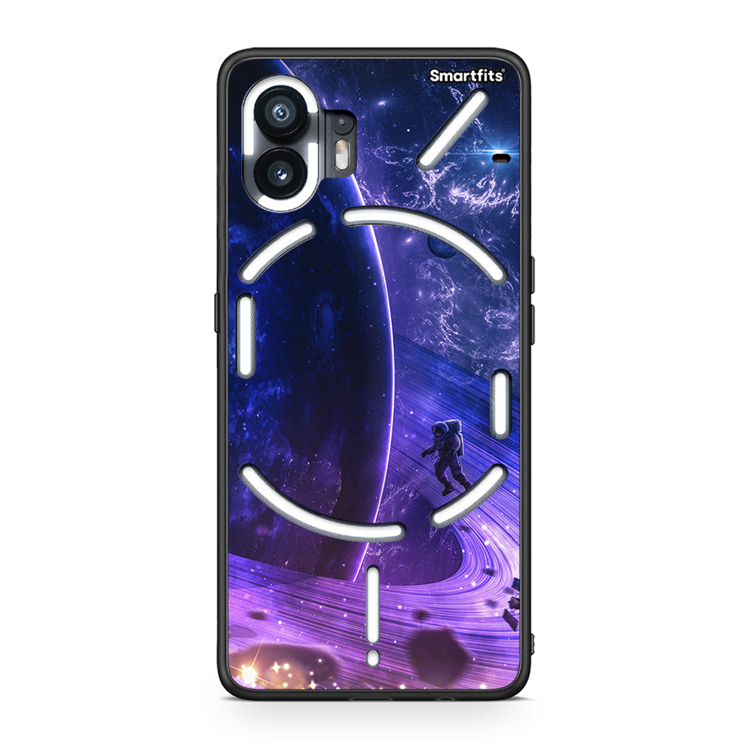 Nothing Phone 2 Lost Astronaut θήκη από τη Smartfits με σχέδιο στο πίσω μέρος και μαύρο περίβλημα | Smartphone case with colorful back and black bezels by Smartfits