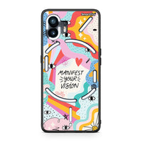 Thumbnail for Nothing Phone 2 Manifest Your Vision θήκη από τη Smartfits με σχέδιο στο πίσω μέρος και μαύρο περίβλημα | Smartphone case with colorful back and black bezels by Smartfits