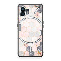 Thumbnail for 4 - Nothing Phone 2 Hexagon Pink Marble case, cover, bumper