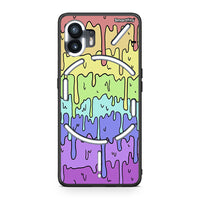 Thumbnail for Nothing Phone 2 Melting Rainbow θήκη από τη Smartfits με σχέδιο στο πίσω μέρος και μαύρο περίβλημα | Smartphone case with colorful back and black bezels by Smartfits