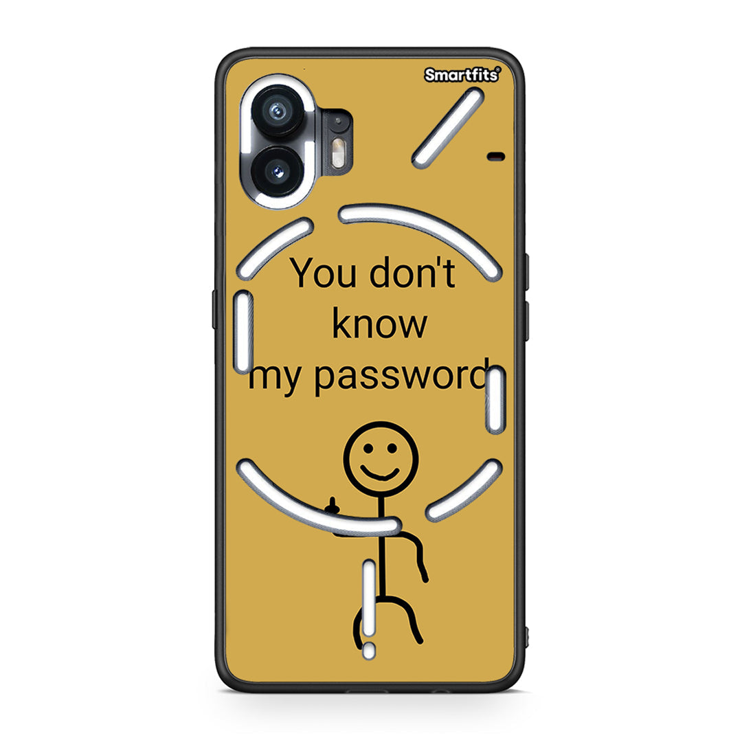 Nothing Phone 2 My Password Θήκη από τη Smartfits με σχέδιο στο πίσω μέρος και μαύρο περίβλημα | Smartphone case with colorful back and black bezels by Smartfits
