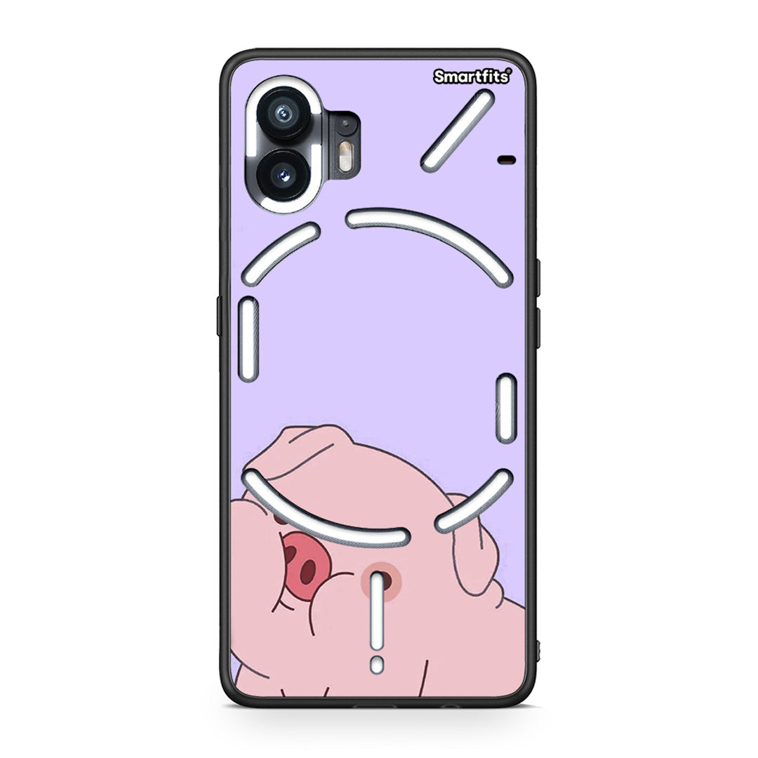 Nothing Phone 2 Pig Love 2 Θήκη Αγίου Βαλεντίνου από τη Smartfits με σχέδιο στο πίσω μέρος και μαύρο περίβλημα | Smartphone case with colorful back and black bezels by Smartfits