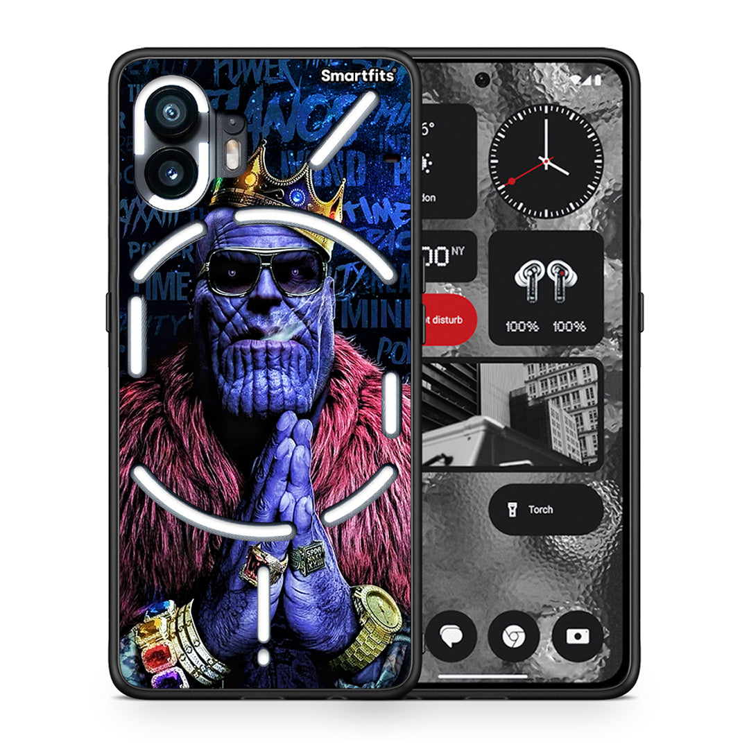 Θήκη Nothing Phone 2 Thanos PopArt από τη Smartfits με σχέδιο στο πίσω μέρος και μαύρο περίβλημα | Nothing Phone 2 Thanos PopArt case with colorful back and black bezels