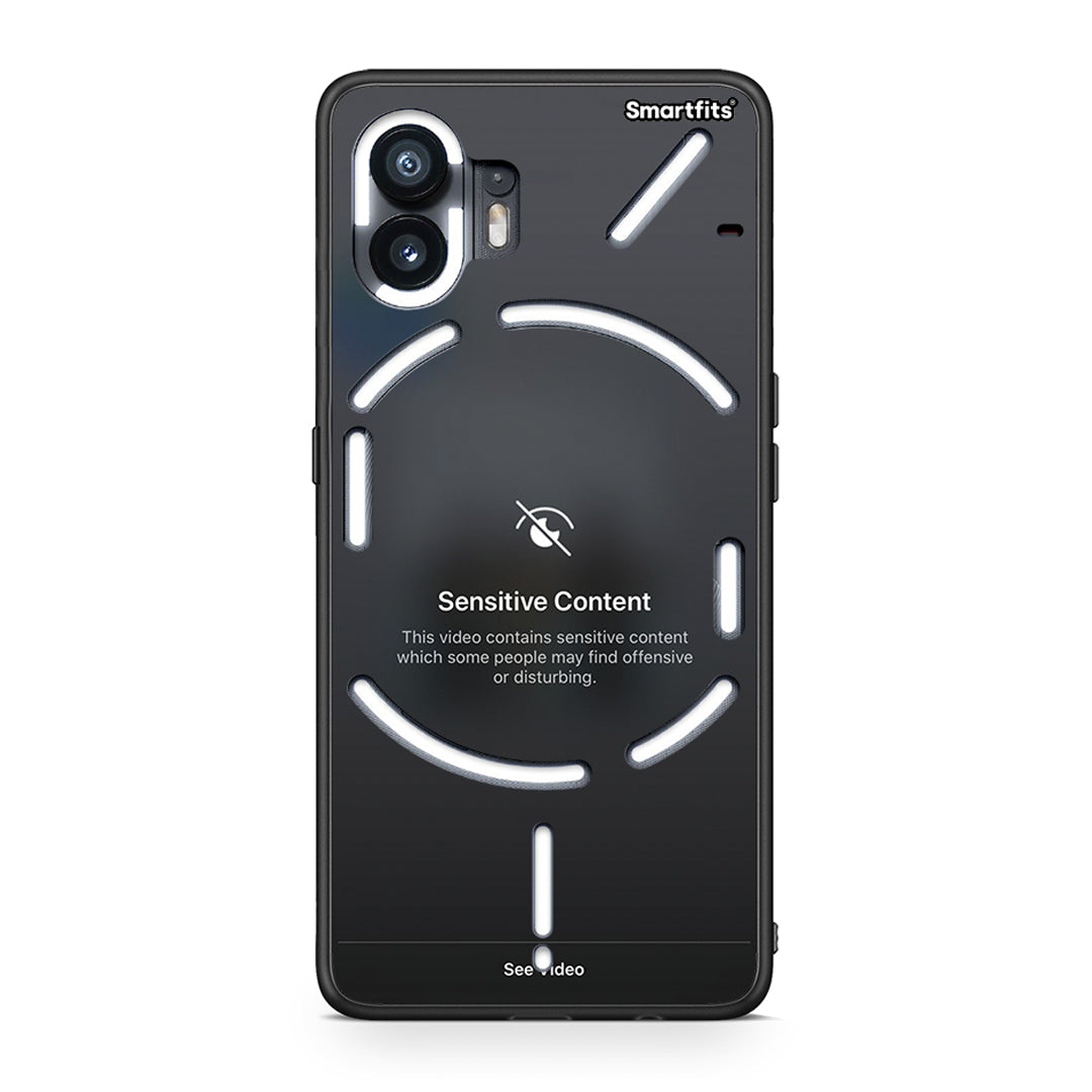 Nothing Phone 2 Sensitive Content θήκη από τη Smartfits με σχέδιο στο πίσω μέρος και μαύρο περίβλημα | Smartphone case with colorful back and black bezels by Smartfits