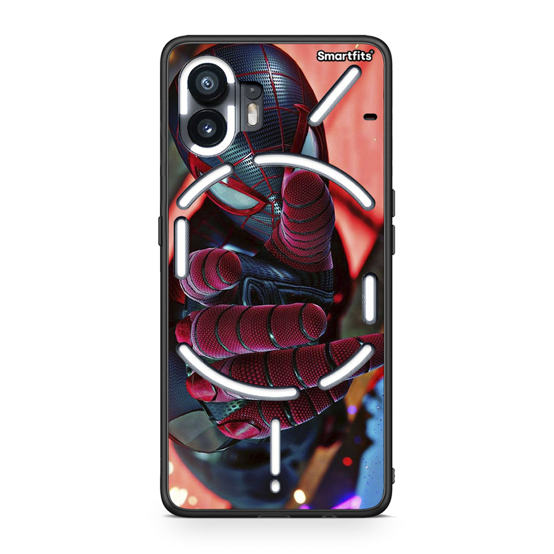 Nothing Phone 2 Spider Hand Θήκη από τη Smartfits με σχέδιο στο πίσω μέρος και μαύρο περίβλημα | Smartphone case with colorful back and black bezels by Smartfits