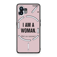 Thumbnail for Nothing Phone 2 Superpower Woman θήκη από τη Smartfits με σχέδιο στο πίσω μέρος και μαύρο περίβλημα | Smartphone case with colorful back and black bezels by Smartfits