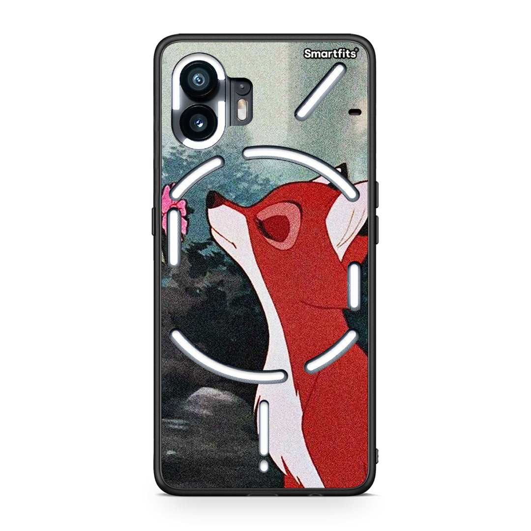 Nothing Phone 2 Tod And Vixey Love 2 θήκη από τη Smartfits με σχέδιο στο πίσω μέρος και μαύρο περίβλημα | Smartphone case with colorful back and black bezels by Smartfits