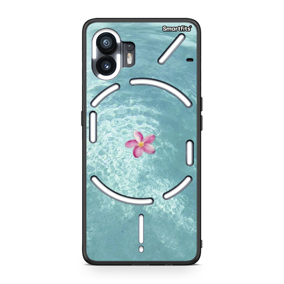 Nothing Phone 2 Water Flower Θήκη από τη Smartfits με σχέδιο στο πίσω μέρος και μαύρο περίβλημα | Smartphone case with colorful back and black bezels by Smartfits