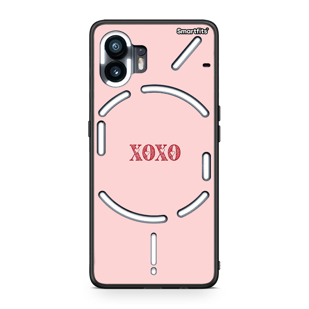 Nothing Phone 2 XOXO Love θήκη από τη Smartfits με σχέδιο στο πίσω μέρος και μαύρο περίβλημα | Smartphone case with colorful back and black bezels by Smartfits