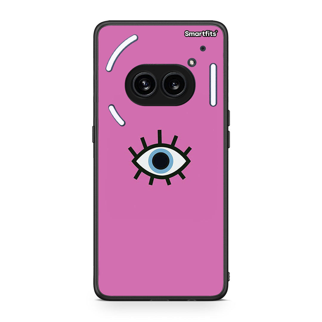 Nothing Phone 2a Blue Eye Pink θήκη από τη Smartfits με σχέδιο στο πίσω μέρος και μαύρο περίβλημα | Smartphone case with colorful back and black bezels by Smartfits