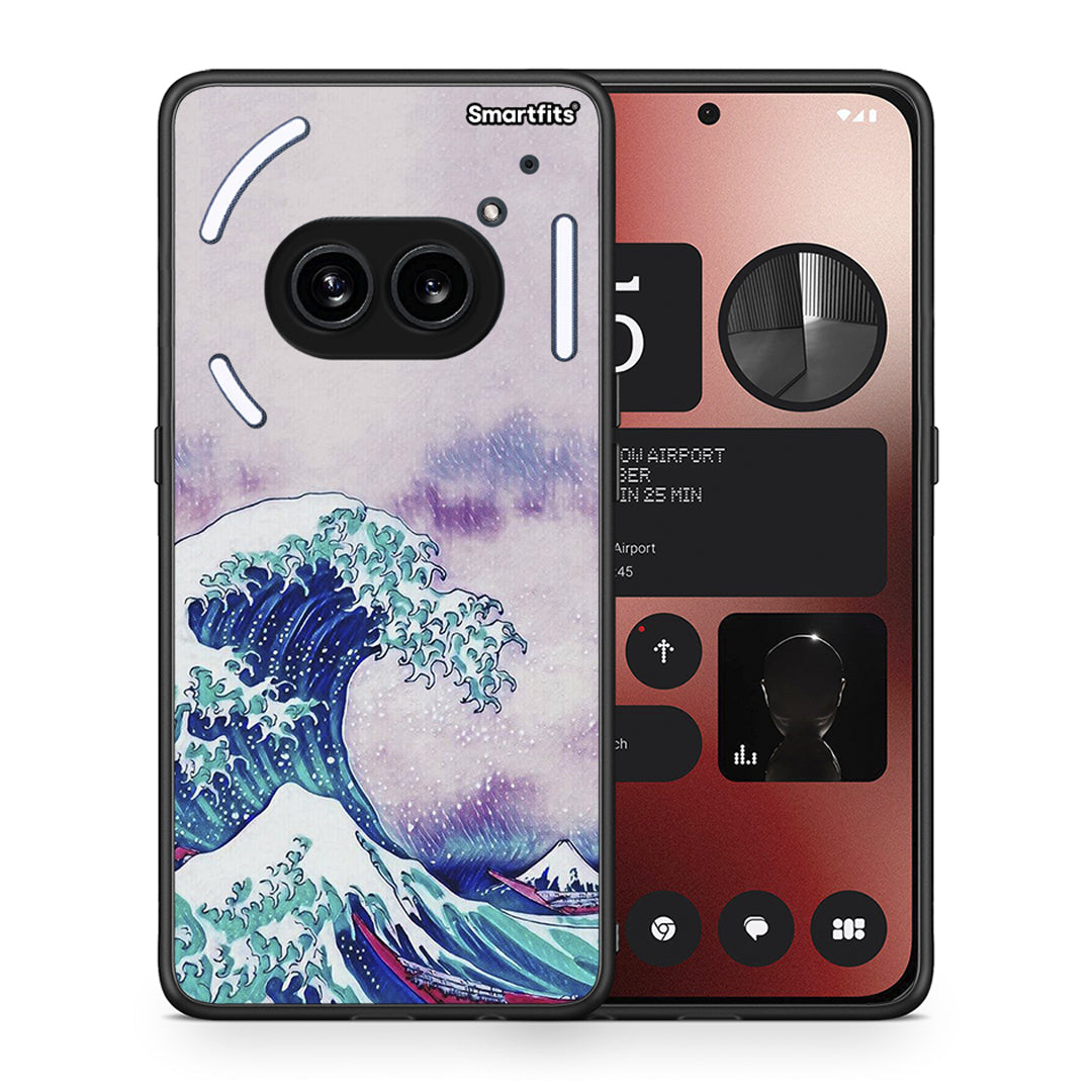 Θήκη Nothing Phone 2a Blue Waves από τη Smartfits με σχέδιο στο πίσω μέρος και μαύρο περίβλημα | Nothing Phone 2a Blue Waves case with colorful back and black bezels