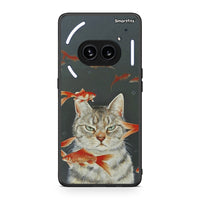 Thumbnail for Nothing Phone 2a Cat Goldfish θήκη από τη Smartfits με σχέδιο στο πίσω μέρος και μαύρο περίβλημα | Smartphone case with colorful back and black bezels by Smartfits