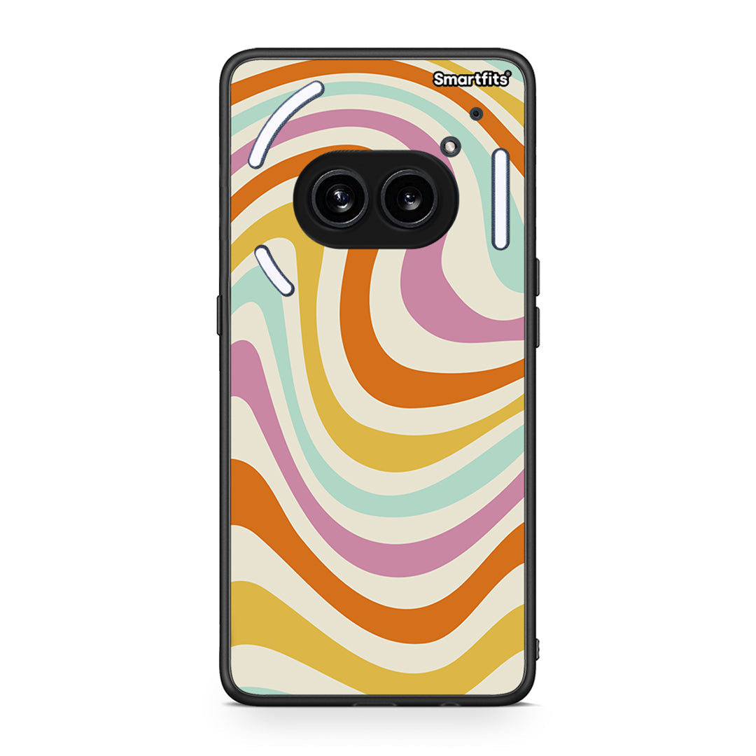 Nothing Phone 2a Colourful Waves θήκη από τη Smartfits με σχέδιο στο πίσω μέρος και μαύρο περίβλημα | Smartphone case with colorful back and black bezels by Smartfits