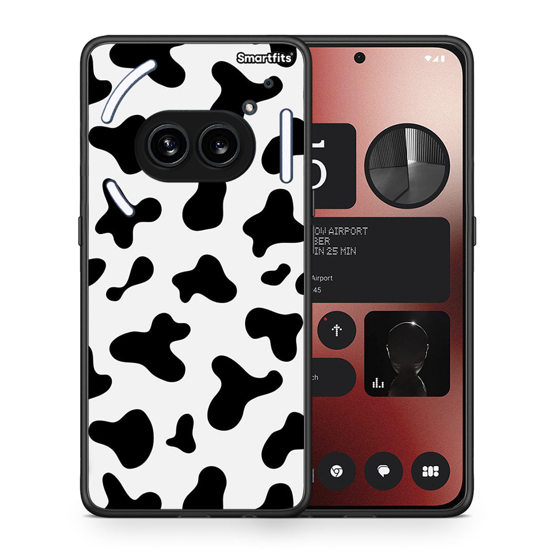 Θήκη Nothing Phone 2a Cow Print από τη Smartfits με σχέδιο στο πίσω μέρος και μαύρο περίβλημα | Nothing Phone 2a Cow Print case with colorful back and black bezels