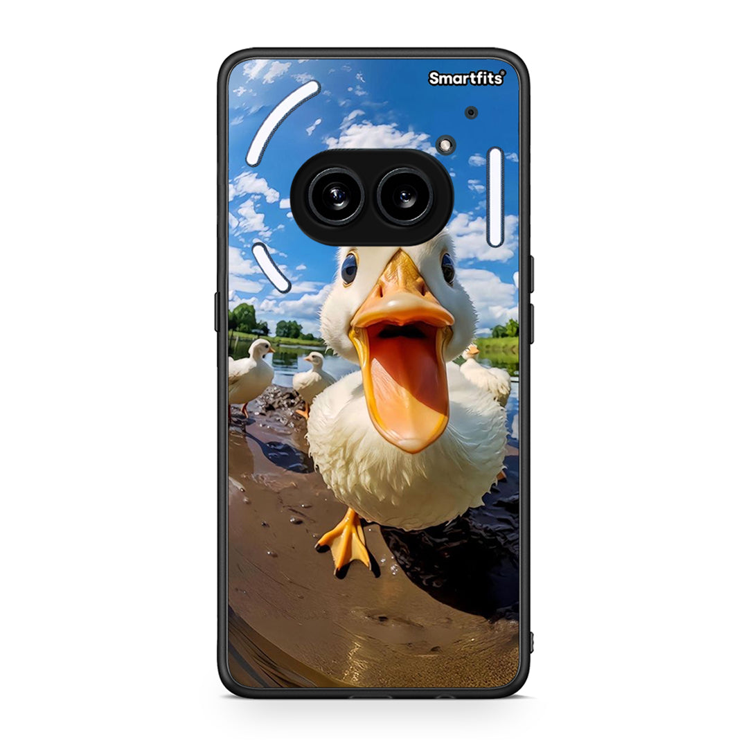 Nothing Phone 2a Duck Face θήκη από τη Smartfits με σχέδιο στο πίσω μέρος και μαύρο περίβλημα | Smartphone case with colorful back and black bezels by Smartfits