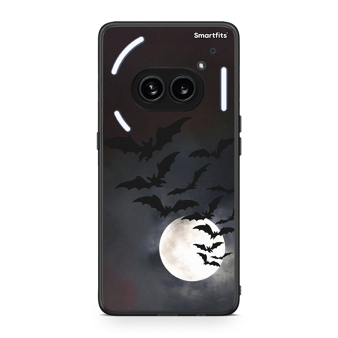 Nothing Phone 2a Halloween Bat Night Θήκη από τη Smartfits με σχέδιο στο πίσω μέρος και μαύρο περίβλημα | Smartphone case with colorful back and black bezels by Smartfits