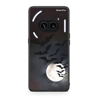 Thumbnail for Nothing Phone 2a Halloween Bat Night Θήκη από τη Smartfits με σχέδιο στο πίσω μέρος και μαύρο περίβλημα | Smartphone case with colorful back and black bezels by Smartfits