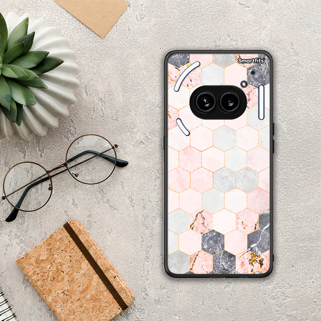 187 Marble Hexagon Pink - Nothing Phone 2a θήκη