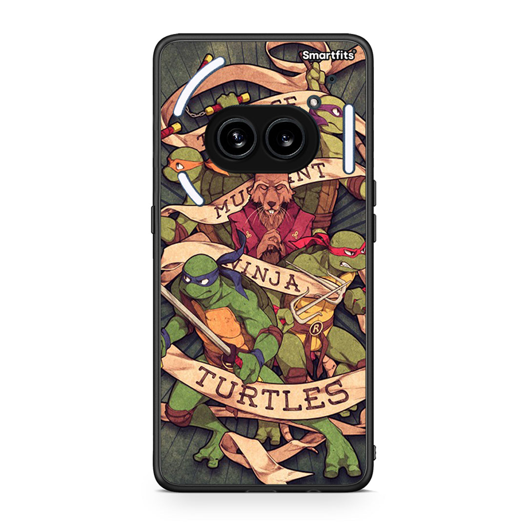 Nothing Phone 2a Ninja Turtles θήκη από τη Smartfits με σχέδιο στο πίσω μέρος και μαύρο περίβλημα | Smartphone case with colorful back and black bezels by Smartfits