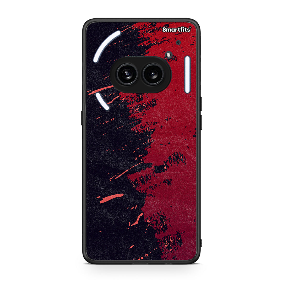 Nothing Phone 2a Red Paint Θήκη Αγίου Βαλεντίνου από τη Smartfits με σχέδιο στο πίσω μέρος και μαύρο περίβλημα | Smartphone case with colorful back and black bezels by Smartfits