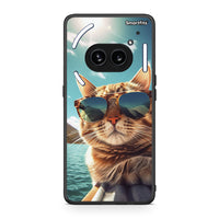 Thumbnail for Nothing Phone 2a Summer Cat θήκη από τη Smartfits με σχέδιο στο πίσω μέρος και μαύρο περίβλημα | Smartphone case with colorful back and black bezels by Smartfits