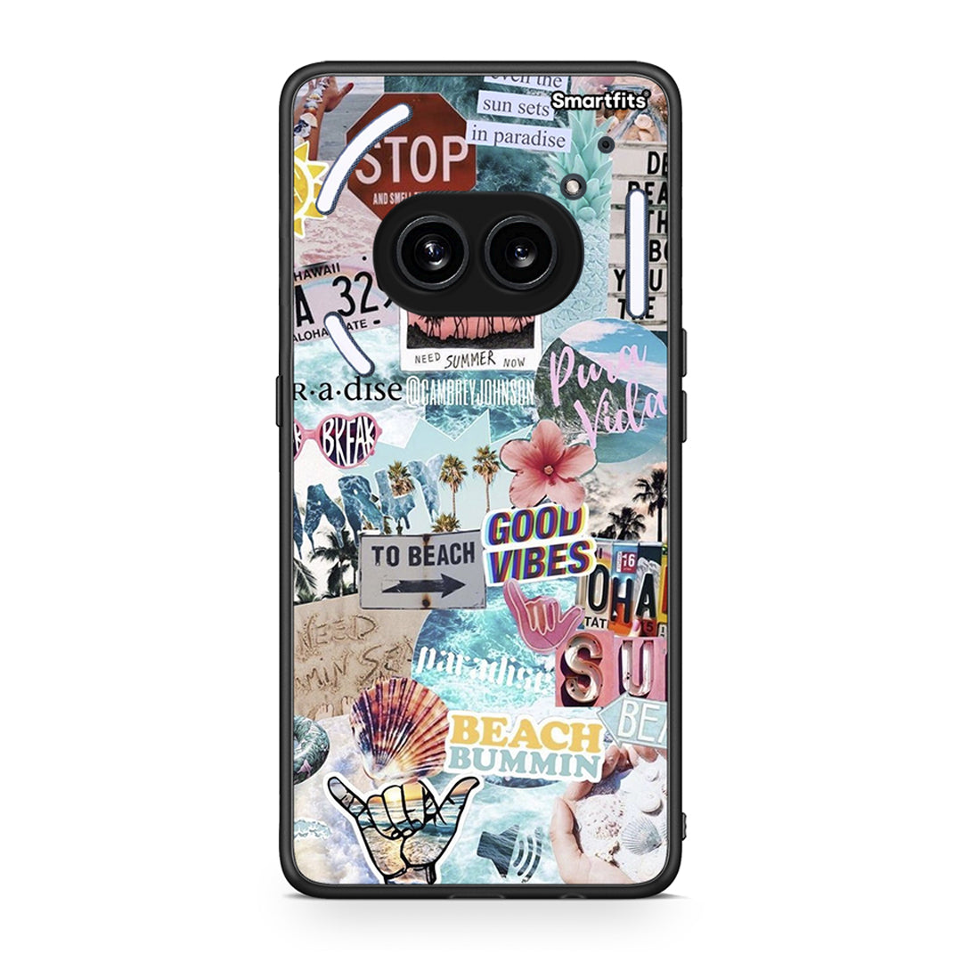 Nothing Phone 2a Summer Vibes Θήκη από τη Smartfits με σχέδιο στο πίσω μέρος και μαύρο περίβλημα | Smartphone case with colorful back and black bezels by Smartfits