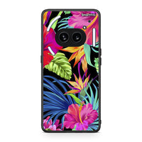 Thumbnail for Nothing Phone 2a Tropical Flowers θήκη από τη Smartfits με σχέδιο στο πίσω μέρος και μαύρο περίβλημα | Smartphone case with colorful back and black bezels by Smartfits