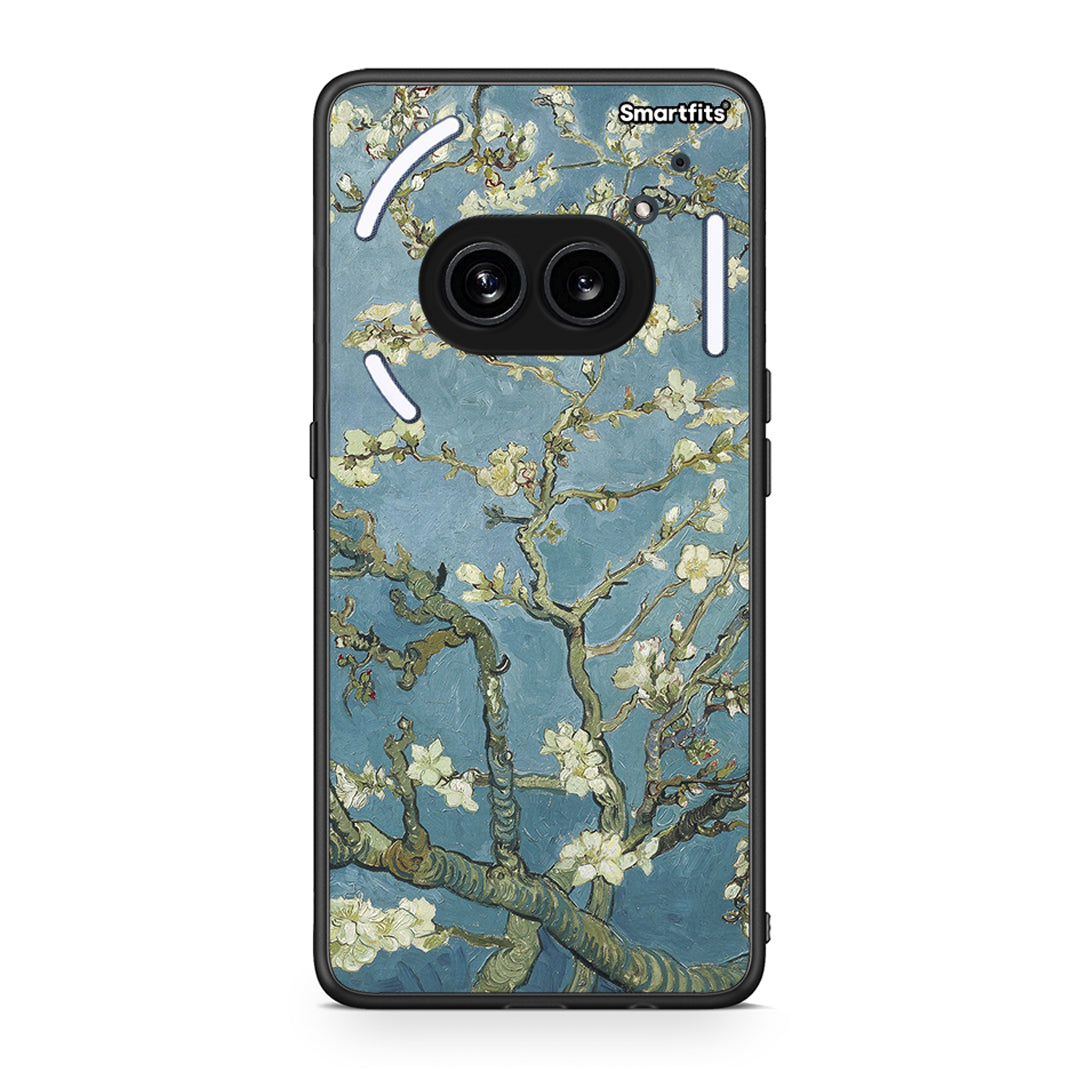 Nothing Phone 2a White Blossoms θήκη από τη Smartfits με σχέδιο στο πίσω μέρος και μαύρο περίβλημα | Smartphone case with colorful back and black bezels by Smartfits