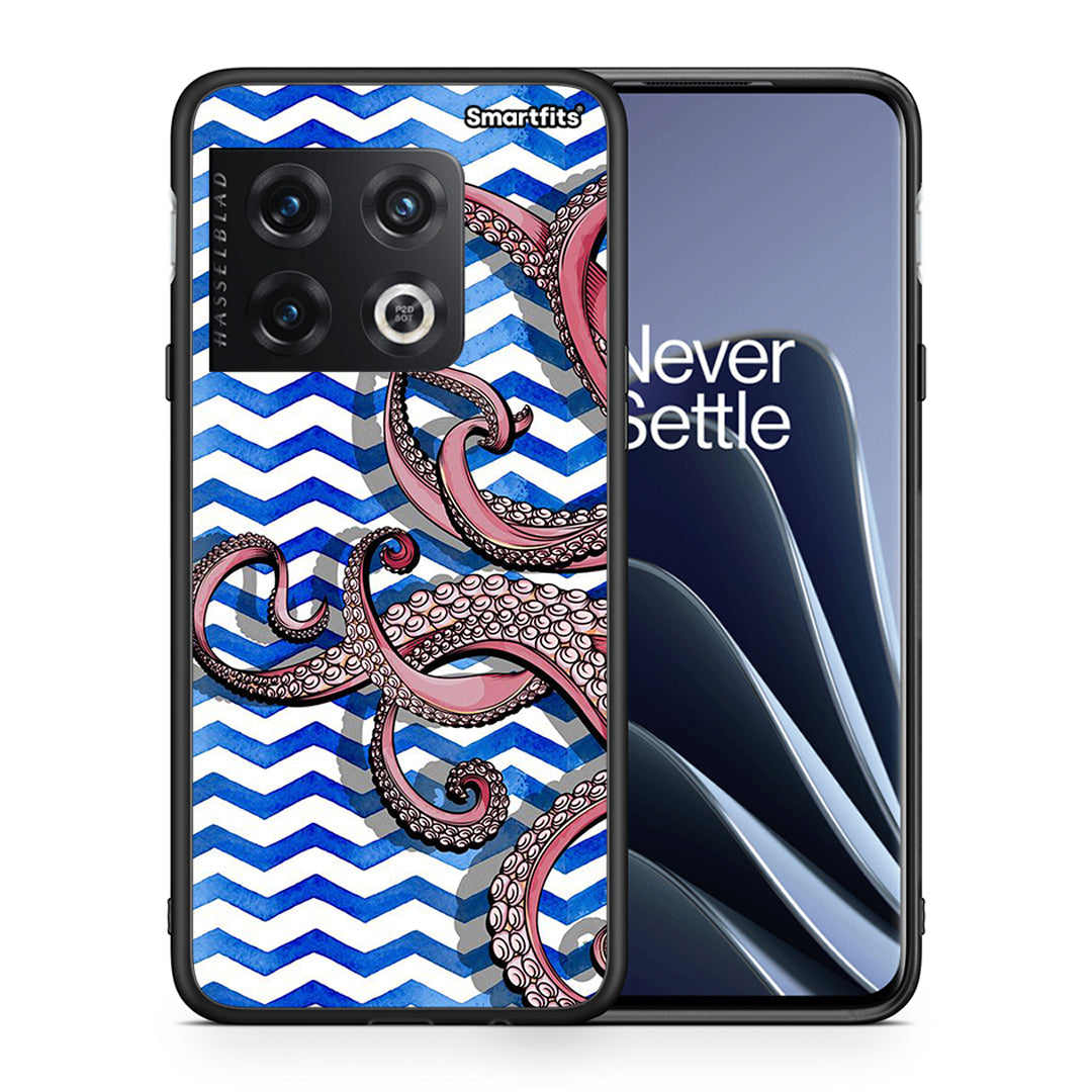 Θήκη OnePlus 10 Pro Chevron Devilfish από τη Smartfits με σχέδιο στο πίσω μέρος και μαύρο περίβλημα | OnePlus 10 Pro Chevron Devilfish case with colorful back and black bezels