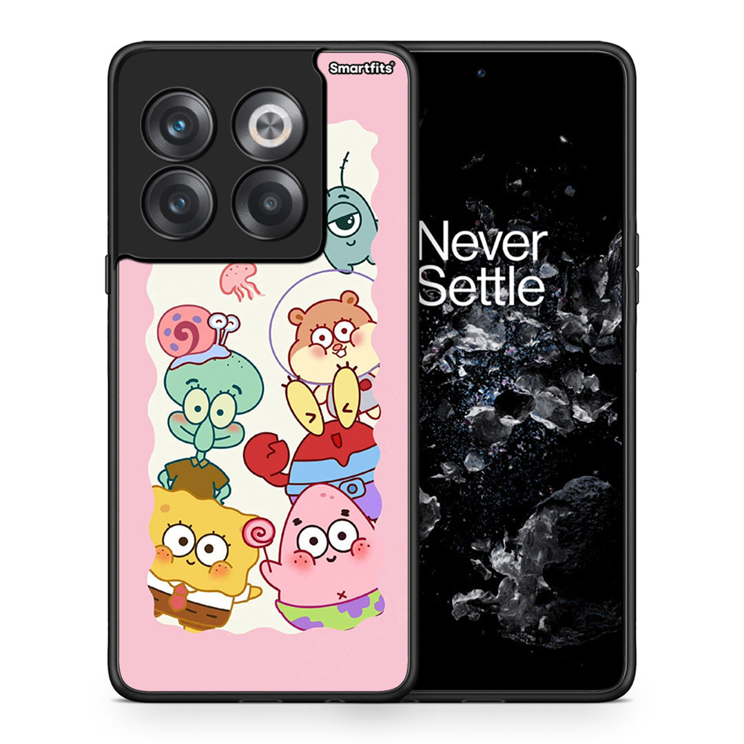 Θήκη OnePlus 10T Cute Companion από τη Smartfits με σχέδιο στο πίσω μέρος και μαύρο περίβλημα | OnePlus 10T Cute Companion case with colorful back and black bezels