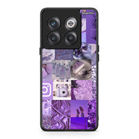 Thumbnail for OnePlus 10T Purple Aesthetic Collage θήκη από τη Smartfits με σχέδιο στο πίσω μέρος και μαύρο περίβλημα | Smartphone case with colorful back and black bezels by Smartfits