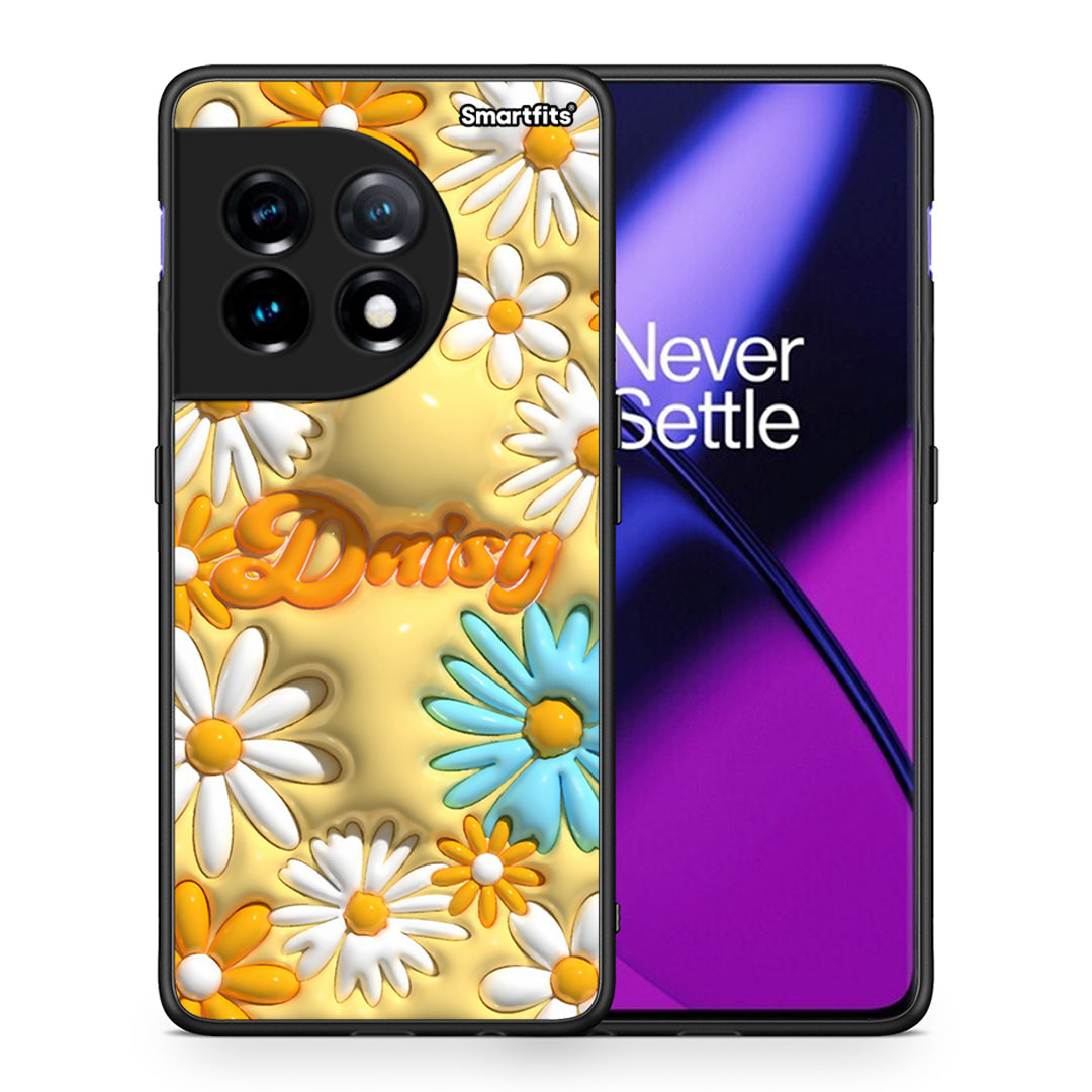 Θήκη OnePlus 11R / ACE 2 5G Bubble Daisies από τη Smartfits με σχέδιο στο πίσω μέρος και μαύρο περίβλημα | OnePlus 11R / ACE 2 5G Bubble Daisies Case with Colorful Back and Black Bezels