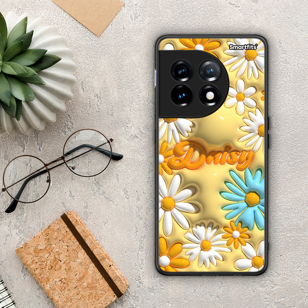 Θήκη OnePlus 11R / ACE 2 5G Bubble Daisies από τη Smartfits με σχέδιο στο πίσω μέρος και μαύρο περίβλημα | OnePlus 11R / ACE 2 5G Bubble Daisies Case with Colorful Back and Black Bezels