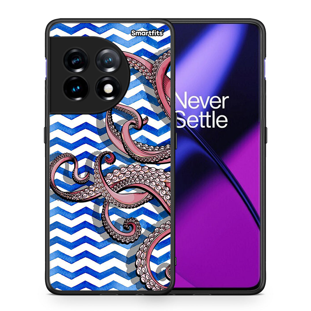 Θήκη OnePlus 11R / ACE 2 5G Chevron Devilfish από τη Smartfits με σχέδιο στο πίσω μέρος και μαύρο περίβλημα | OnePlus 11R / ACE 2 5G Chevron Devilfish Case with Colorful Back and Black Bezels