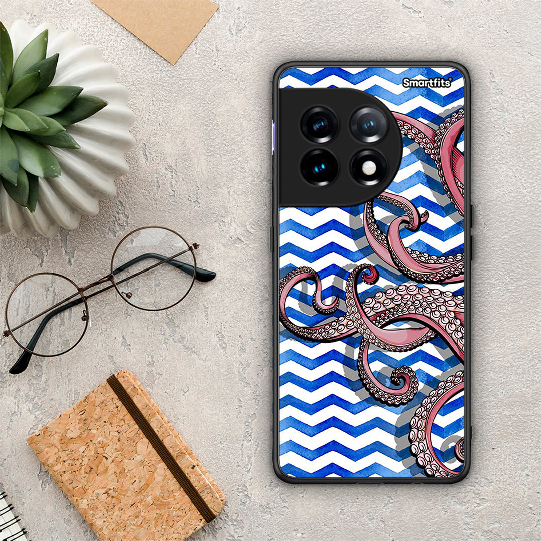 Θήκη OnePlus 11R / ACE 2 5G Chevron Devilfish από τη Smartfits με σχέδιο στο πίσω μέρος και μαύρο περίβλημα | OnePlus 11R / ACE 2 5G Chevron Devilfish Case with Colorful Back and Black Bezels