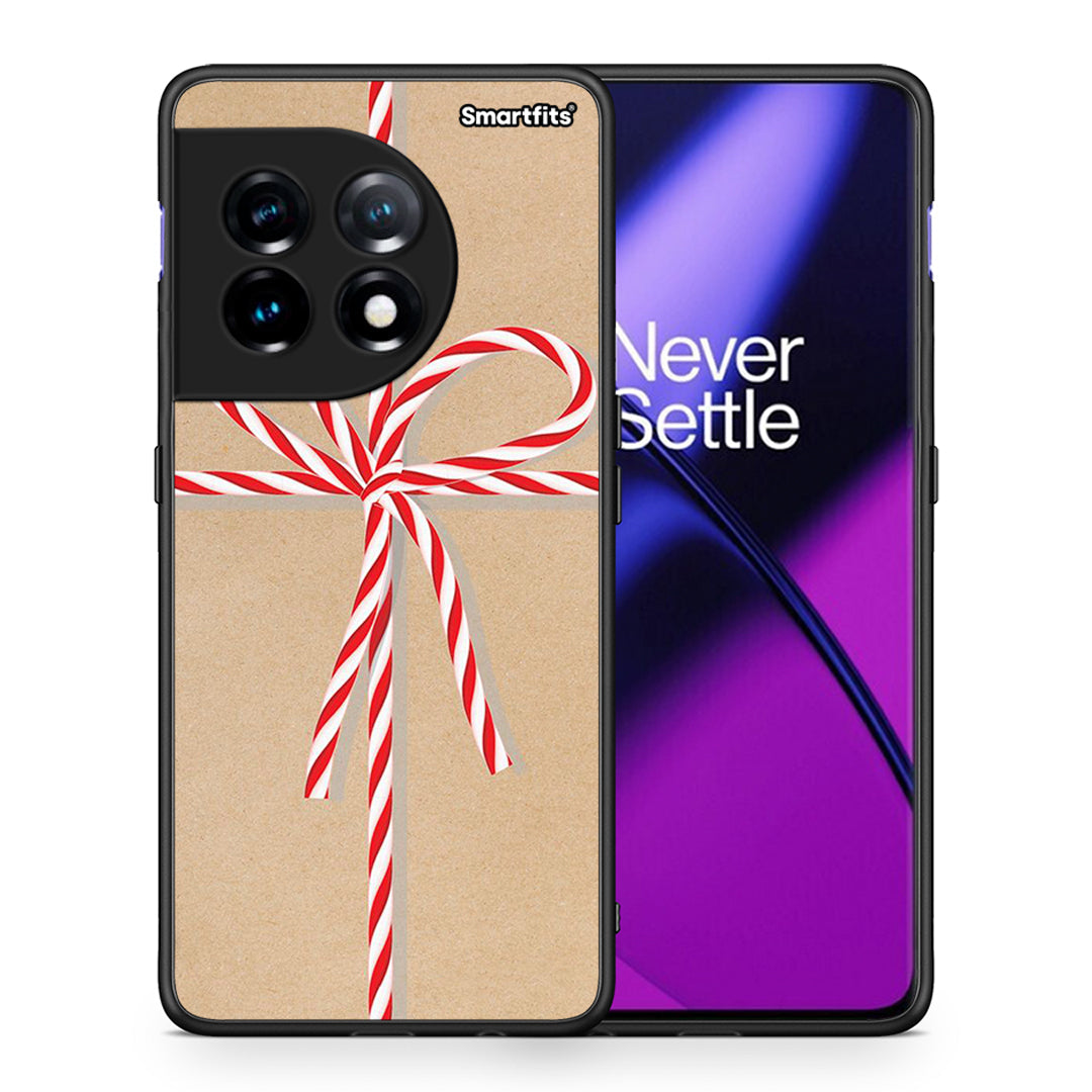 Θήκη OnePlus 11 5G Christmas Gift από τη Smartfits με σχέδιο στο πίσω μέρος και μαύρο περίβλημα | OnePlus 11 5G Christmas Gift Case with Colorful Back and Black Bezels