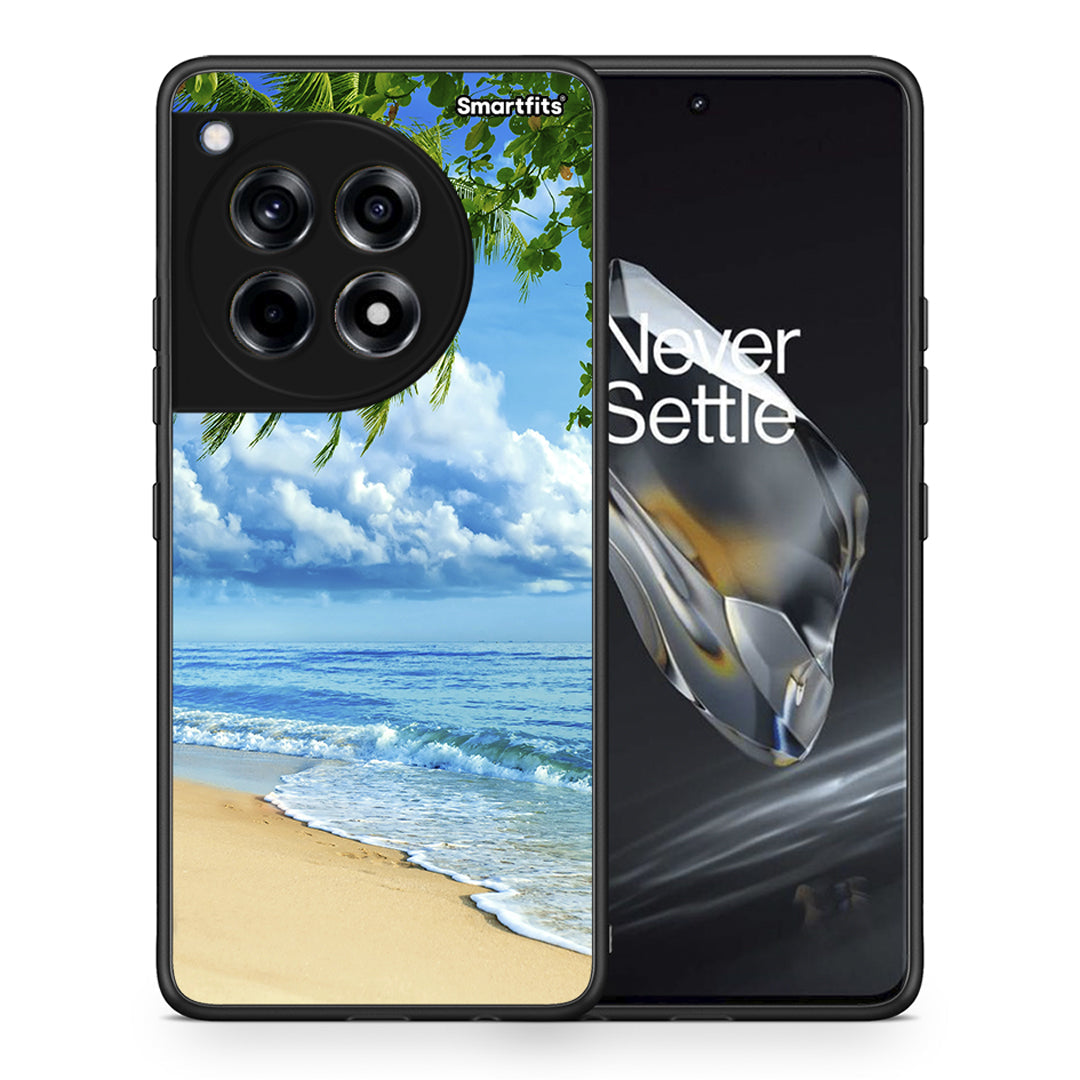 Θήκη OnePlus 12 Beautiful Beach από τη Smartfits με σχέδιο στο πίσω μέρος και μαύρο περίβλημα | OnePlus 12 Beautiful Beach case with colorful back and black bezels