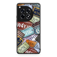 Thumbnail for OnePlus 12 Car Plates θήκη από τη Smartfits με σχέδιο στο πίσω μέρος και μαύρο περίβλημα | Smartphone case with colorful back and black bezels by Smartfits