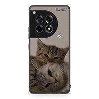 Thumbnail for OnePlus 12 Cats In Love Θήκη από τη Smartfits με σχέδιο στο πίσω μέρος και μαύρο περίβλημα | Smartphone case with colorful back and black bezels by Smartfits