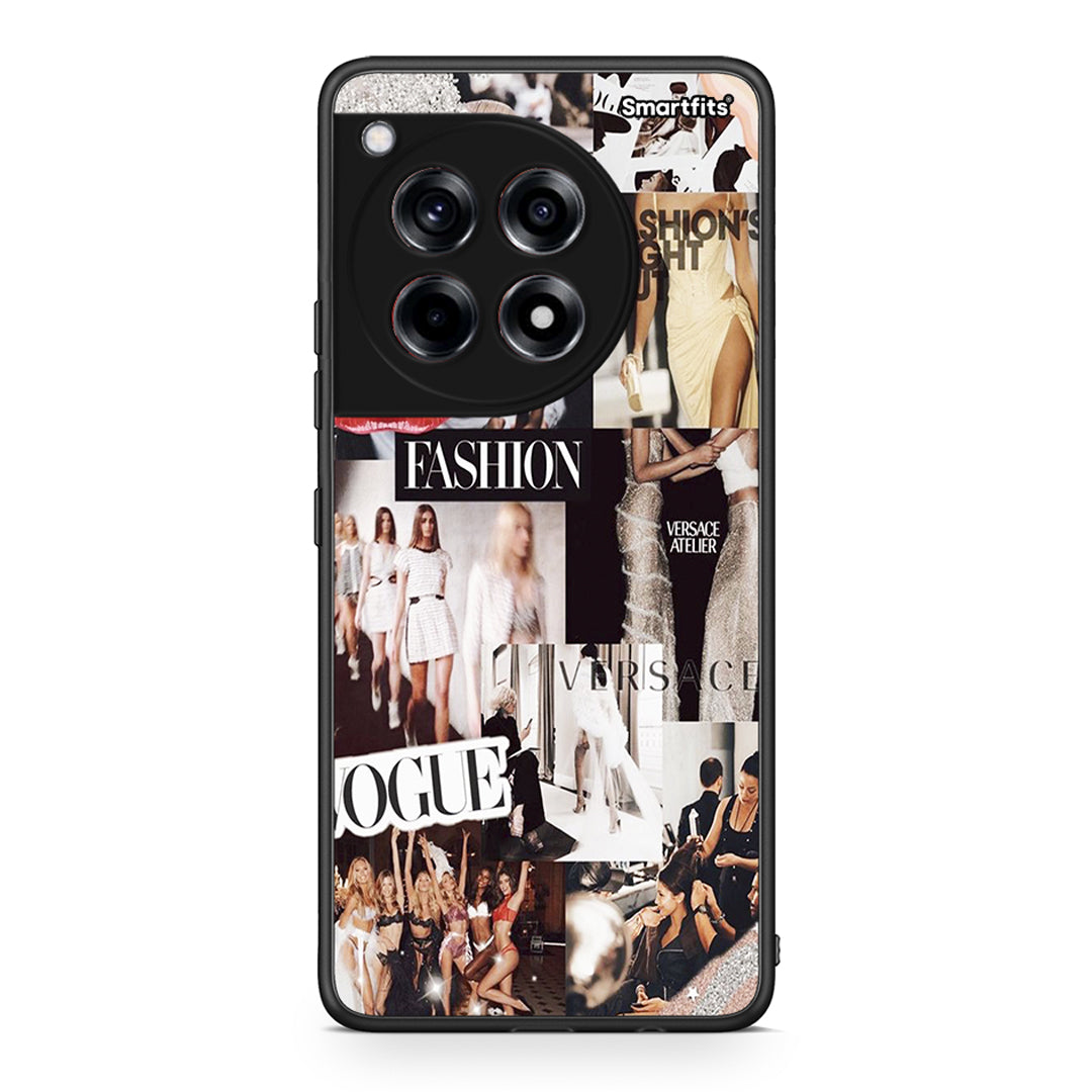 OnePlus 12 Collage Fashion Θήκη Αγίου Βαλεντίνου από τη Smartfits με σχέδιο στο πίσω μέρος και μαύρο περίβλημα | Smartphone case with colorful back and black bezels by Smartfits