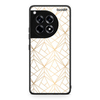 Thumbnail for 111 - OnePlus 12 Luxury White Geometric case, cover, bumper