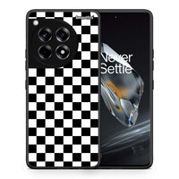 Thumbnail for Θήκη OnePlus 12 Squares Geometric από τη Smartfits με σχέδιο στο πίσω μέρος και μαύρο περίβλημα | OnePlus 12 Squares Geometric case with colorful back and black bezels